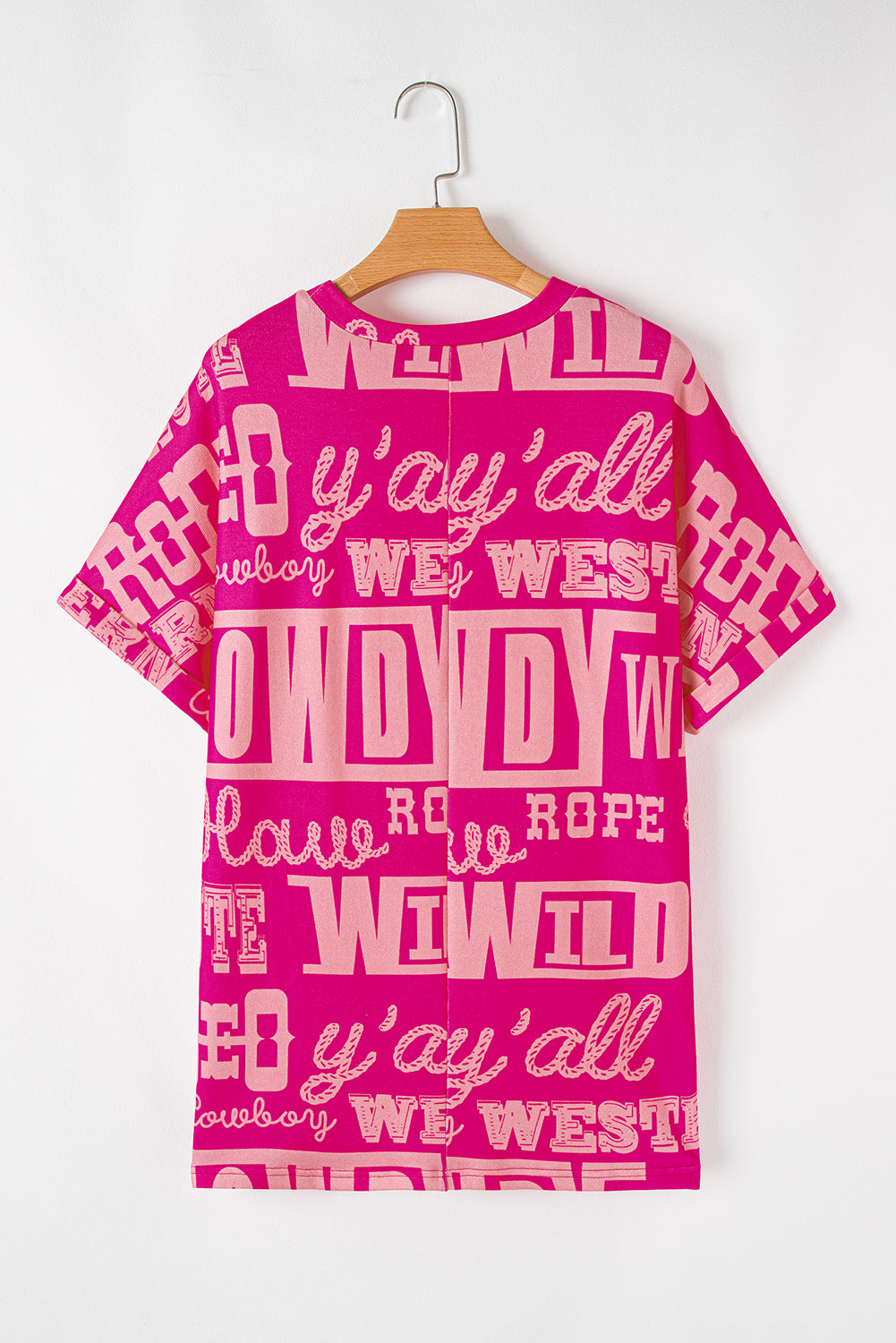 Green Howdy Cowboy Letter Printed Western Fashion Tee