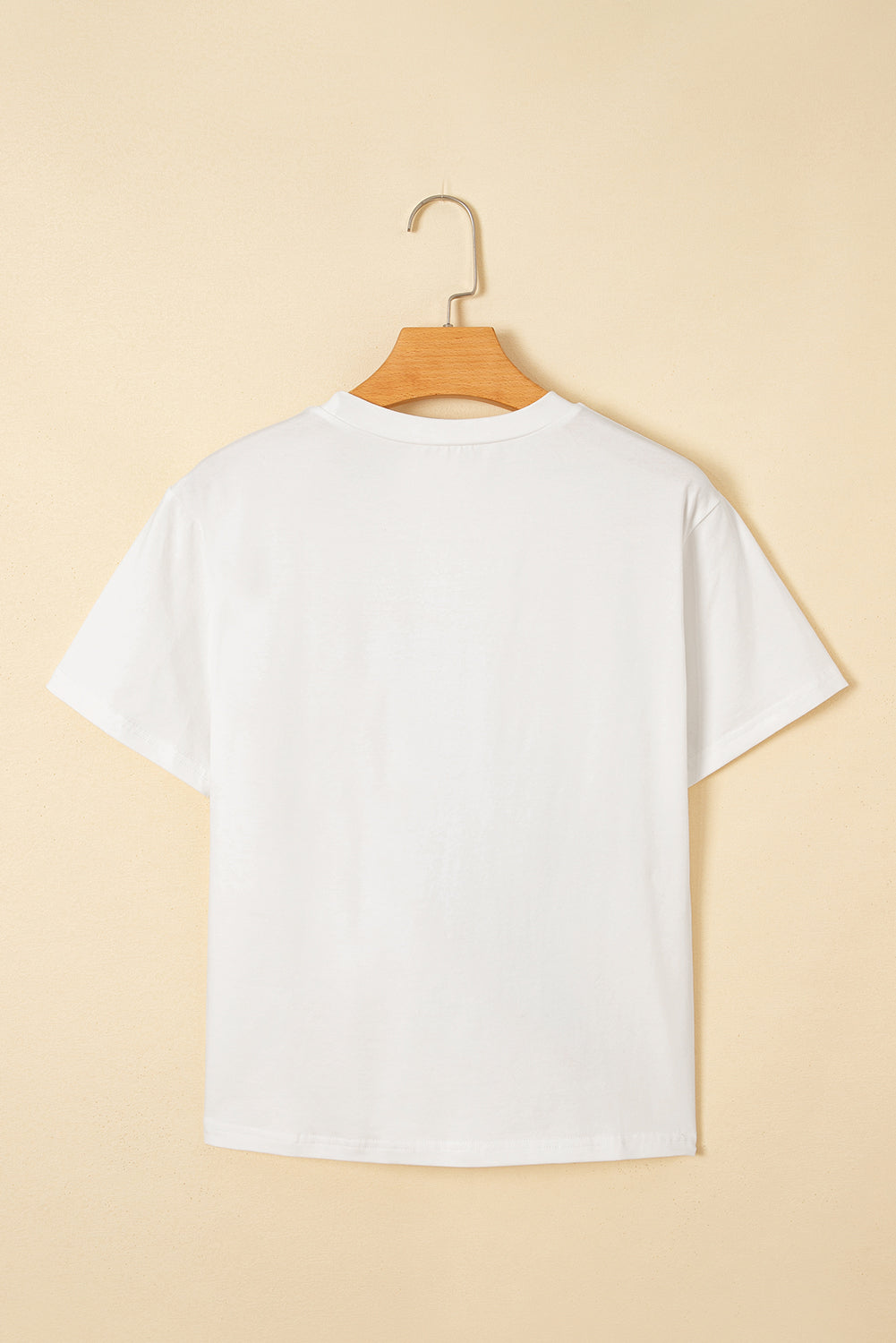 White Rhinestone Decor Bolt Graphic Ripped Western Tee